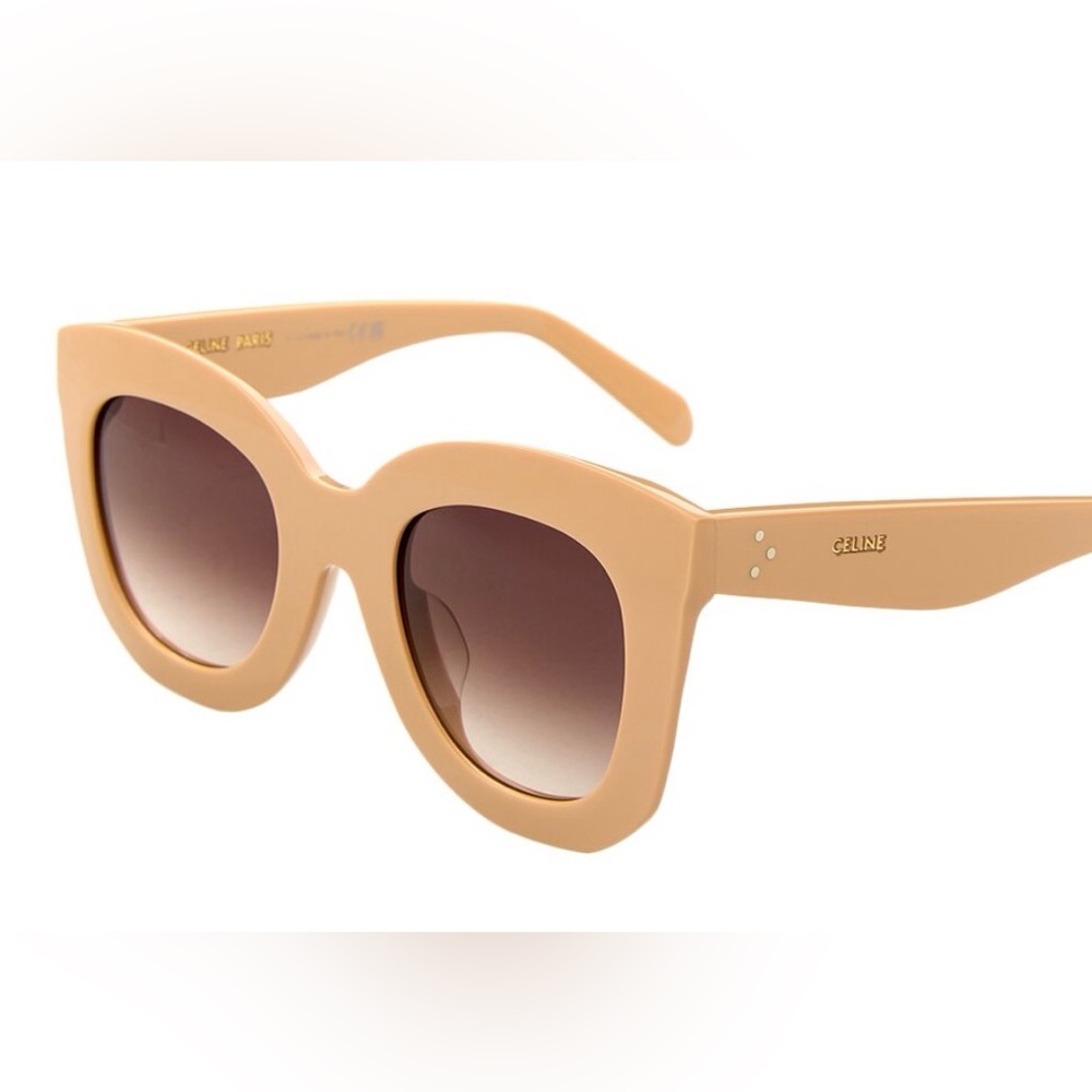 Chic authentic CELINE Beige Sunglasses